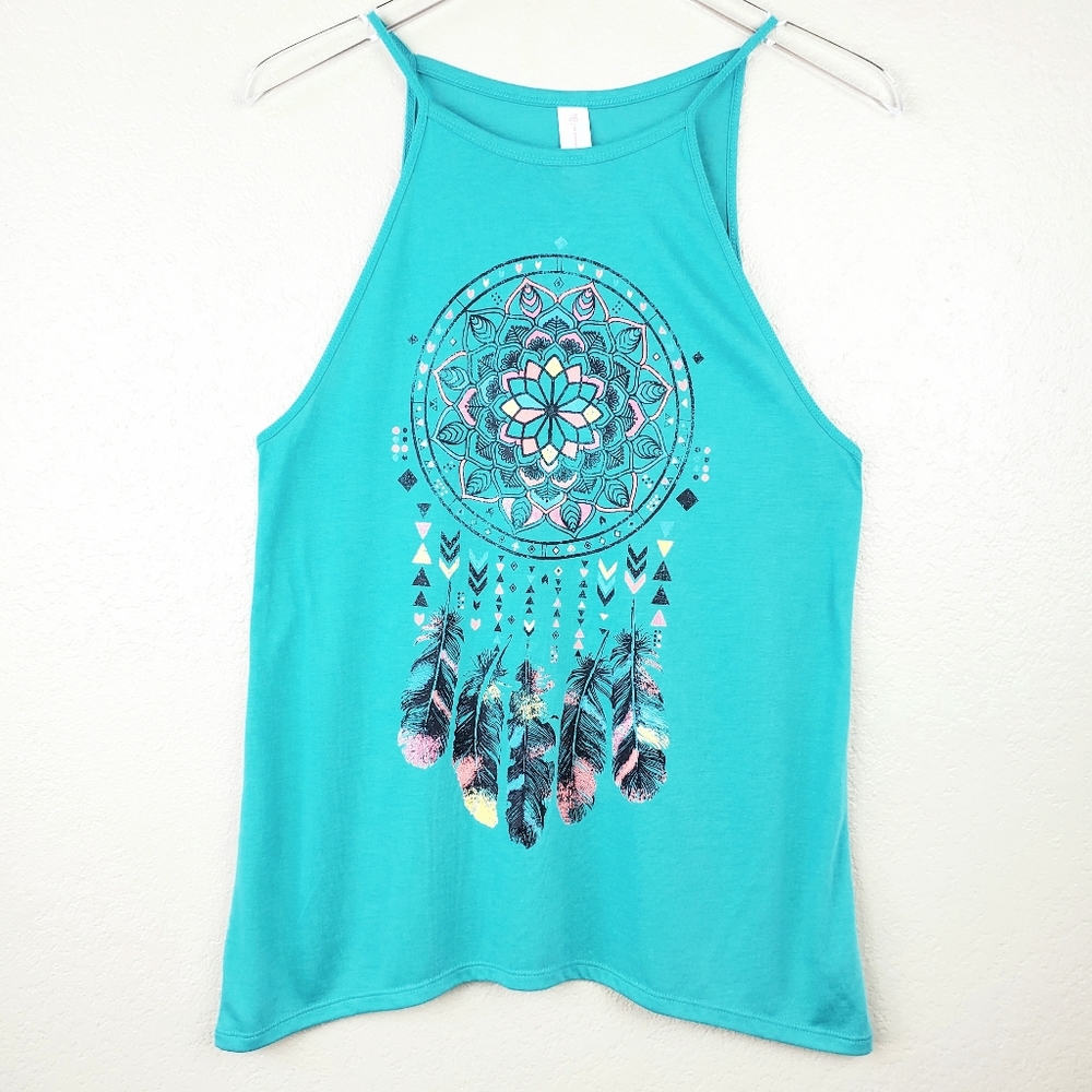 Mandala Dream Catcher Feathers Floral Boho Top